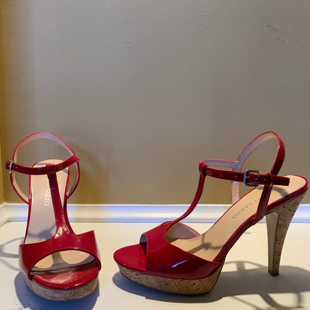 COPY - Red Wedge Sandal